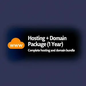 Hosting + Domain Package (1 Year)
